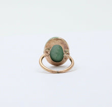 Load image into Gallery viewer, Victorian Cabochon Turquoise 14K Yellow Gold Ring