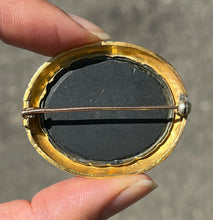 Load image into Gallery viewer, Antique 14K Yellow Gold Pietra Dura Mosaic Flower Bouquet Brooch. Pin