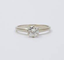 Load image into Gallery viewer, Vintage Diamond 14K White Gold Engagement Ring
