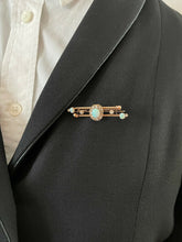 Load image into Gallery viewer, Victorian Opals Diamonds 14K Rose Gold Brooch Pin