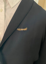 Load image into Gallery viewer, Art Nouveau Rose Cut Diamonds Pearl 14K Yellow Gold Brooch