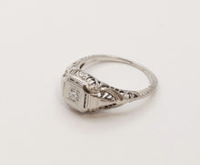 Load image into Gallery viewer, Art Deco Diamond 18K White Gold Ring