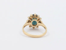 Load image into Gallery viewer, Vintage 14K Yellow Gold Sapphire Diamond Cocktail Ring
