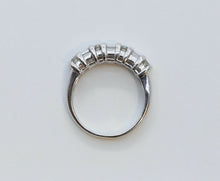 Load image into Gallery viewer, Beautiful Vintage Round Baguette Diamonds 14K White Gold Wedding Band Ring