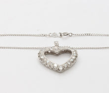 Load image into Gallery viewer, 14K White Gold Diamond Heart Pendant