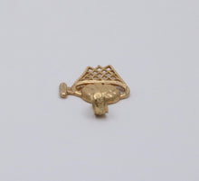 Load image into Gallery viewer, Vintage 10K Yellow Gold Basketball Hoop Charm, Pendant.
