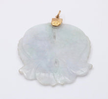 Load image into Gallery viewer, Vintage 10K Yellow Gold Jade Two Carps Good Luck Pendant Charm
