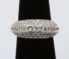 Load image into Gallery viewer, Vintage 14K Gold Diamond Minimal Pave Dome Ring, Wedding Band.