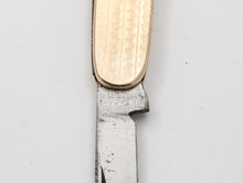 Load image into Gallery viewer, Vintage 12K Yellow Gold & Stainless steel Knife Pendant