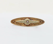 Load image into Gallery viewer, Victorian English 15K Yellow Gold Diamond Brooch