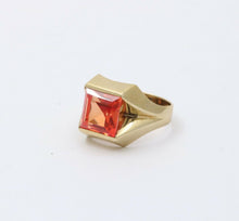 Load image into Gallery viewer, Beautiful Erie Basin Orange Stone 9K Yellow Gold Ring