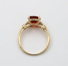 Load image into Gallery viewer, Vintage 14K Gold Andesine And Diamond Engagement Ring .