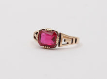 Load image into Gallery viewer, Victorian Ruby 10K Rose Gold Ring
