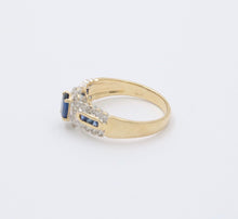 Load image into Gallery viewer, Vintage 14KYellow Gold Sapphire and Diamond Ring, Engagement Ring