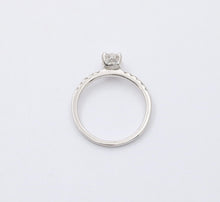 Load image into Gallery viewer, Vintage Solitaire Oval Diamond 14K White Gold Engagement Ring