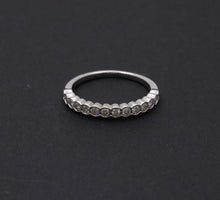 Load image into Gallery viewer, Vintage Diamonds 14K White Gold Wedding Band Stacking Ring