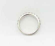 Load image into Gallery viewer, Vintage 14K White Gold Half Eternity Wedding Band