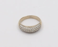 Load image into Gallery viewer, Vintage 14K White Gold Diamond Cluster Band