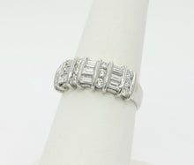 Load image into Gallery viewer, Vintage Ladies Platinum Diamonds Anniversary Wedding Band