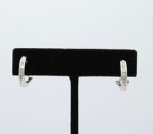 Load image into Gallery viewer, Vintage Huggie Table Cut Diamonds 14K White Gold Earrings