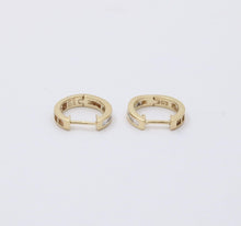 Load image into Gallery viewer, Minimize Diamond 10K Yellow Gold Small Huggies Earrings