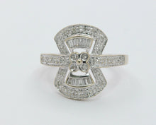 Load image into Gallery viewer, Vintage Ladies Art Deco 14K White Gold Diamonds Reproduction Ring