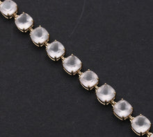 Load image into Gallery viewer, Lovely Vintage Quartz Crystal Diamonds 14K Yellow Gold Tennis Bracelet