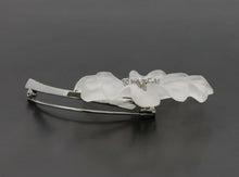 Load image into Gallery viewer, Vintage 18K White Gold Diamond Crystal Flower Brooch
