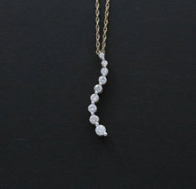 Load image into Gallery viewer, Vintage Diamond 14K Yellow Gold Curly Pendant.