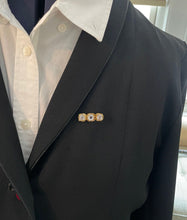 Load image into Gallery viewer, Antique 14K Yellow Gold Three Paste Bar Pin