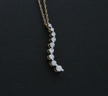 Load image into Gallery viewer, Vintage Diamond 14K Yellow Gold Curly Pendant.