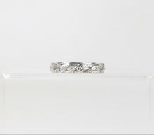 Load image into Gallery viewer, Vintage 14K White Gold Twist Eternity Band