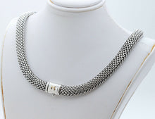 Load image into Gallery viewer, Vintage Flli Menegatti 18K 925 Sterling Silver Woven Choker Necklace