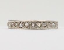 Load image into Gallery viewer, French Antique Rose Cut Diamonds 18K Yellow White Gold Wedding Band