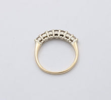 Load image into Gallery viewer, Vintage 14K Gold Seven Diamond Ring Band, Wedding Band.
