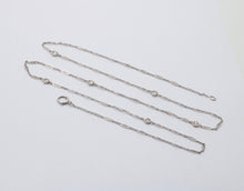 Load image into Gallery viewer, Art Deco Diamonds By The Yard 14K White Gold Watch Chain