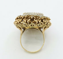 Load image into Gallery viewer, Large Vintage Ladies Opal Diamonds 14K Yellow Gold Statement Ring