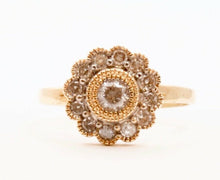 Load image into Gallery viewer, Midi Knuckle Ladies Diamonds 14K Yellow Gold Ring