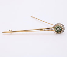 Load image into Gallery viewer, Incredible Victorian Old Euro Rose Cut Cloth 14K YG WG Brooch Pin