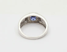 Load image into Gallery viewer, Vintage 14K White Gold Tanzanite Diamond Ring