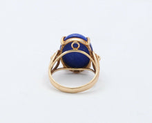 Load image into Gallery viewer, Victorian 14K Yellow Gold Lapis Statement Ring