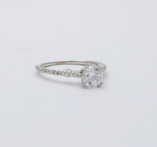 Load image into Gallery viewer, The Elegant 18K White Gold White Sapphire & Diamond Engagement Ring