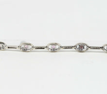 Load image into Gallery viewer, Vintage 18K White Gold Pink Sapphire Diamond Bracelet