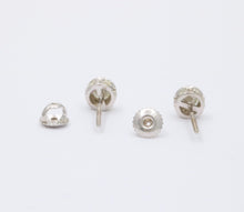 Load image into Gallery viewer, Classic 14K White Gold Diamond Studs, Earrings.