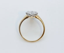 Load image into Gallery viewer, Victorian Navette 18K Yellow White Gold Diamonds Ring