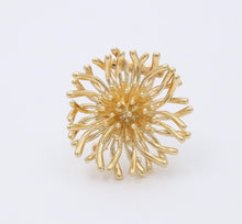 Load image into Gallery viewer, Vintage Tiffany and Co. 14K Yellow Gold Flower Brooch