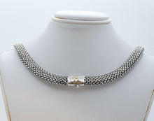 Load image into Gallery viewer, Vintage Flli Menegatti 18K 925 Sterling Silver Woven Choker Necklace