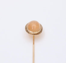 Load image into Gallery viewer, Antique 14K Yellow Gold Agate Stick Pin
