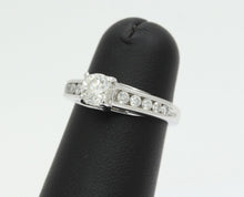 Load image into Gallery viewer, 14K White Gold 0.50 Center Diamond Engagement Ring