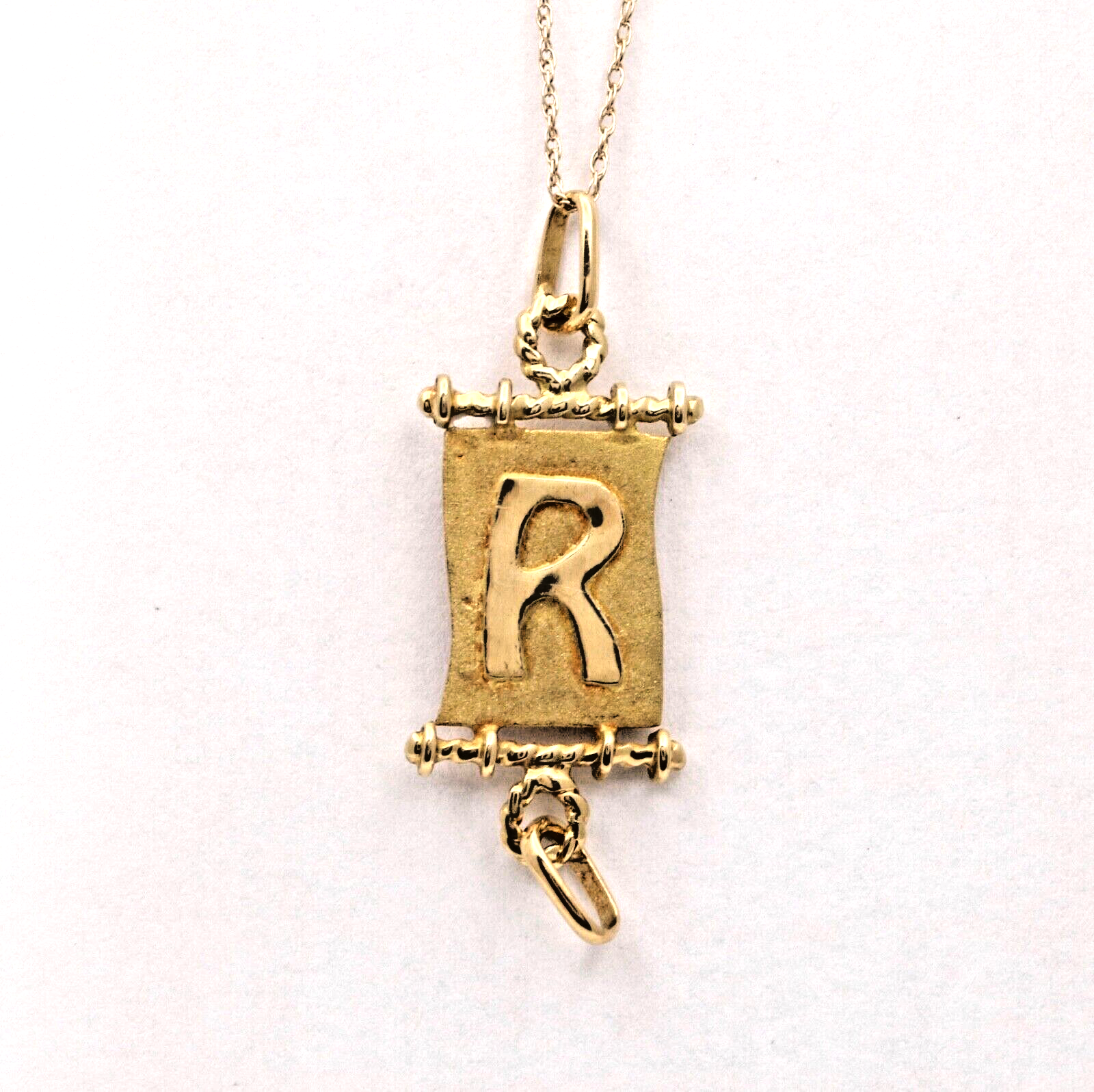 Vintage Nautical Flag 18K Yellow Gold Enamel Pendant Charm